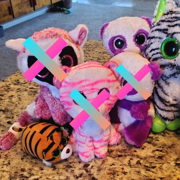 Safari Zoo Animal Beanie Boo Bundle - Picture 2 of 3